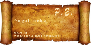 Pergel Endre névjegykártya